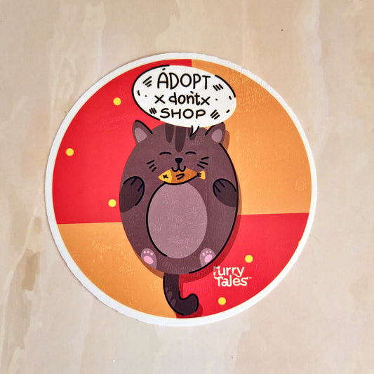 Adopt Don't Shop Cat Car Decal